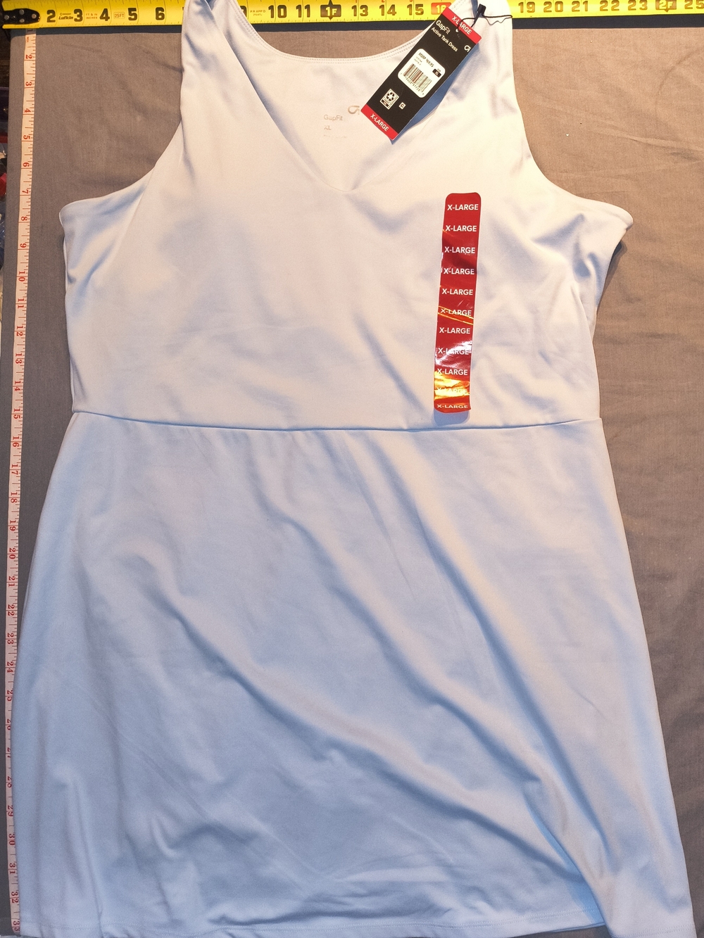 Gap Fit Pale Blue V-Neck Active Tank Dress